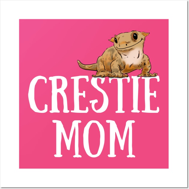 Crested Gecko Mom, Crestie Mom, Gecko Lover Wall Art by sockdogs